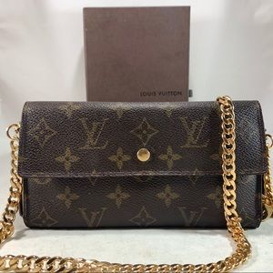 LOUIS VUITTON Monogram Wallet on Chain